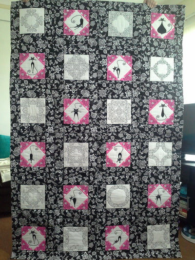 EW065 - Cute Cats Quilt As You Go Blocks