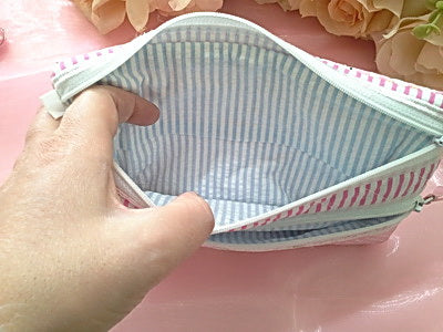EW088 - ITH Quilted Double Zipper Purses