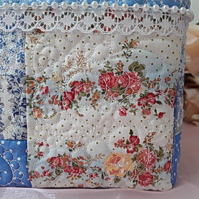 EW100 - Feathers and Pearls Fabric Boxes
