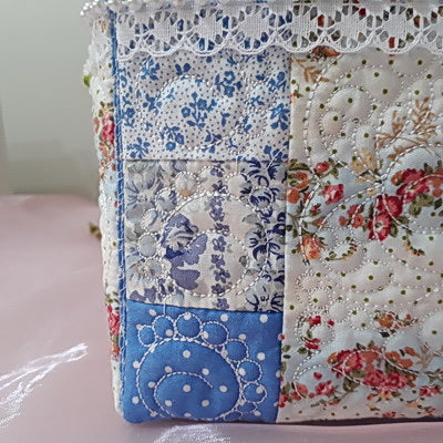 EW100 - Feathers and Pearls Fabric Boxes