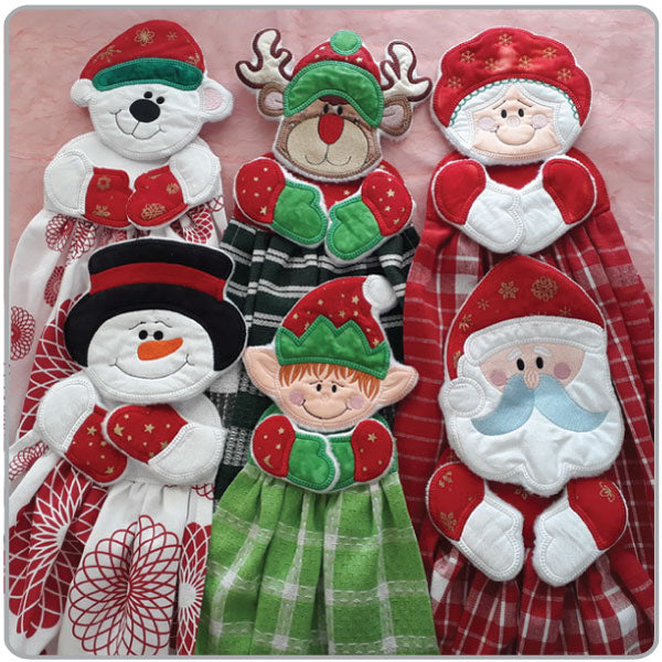 EW198 ITH Christmas Towel Toppers