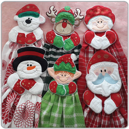 EW198  ITH Christmas Towel Toppers