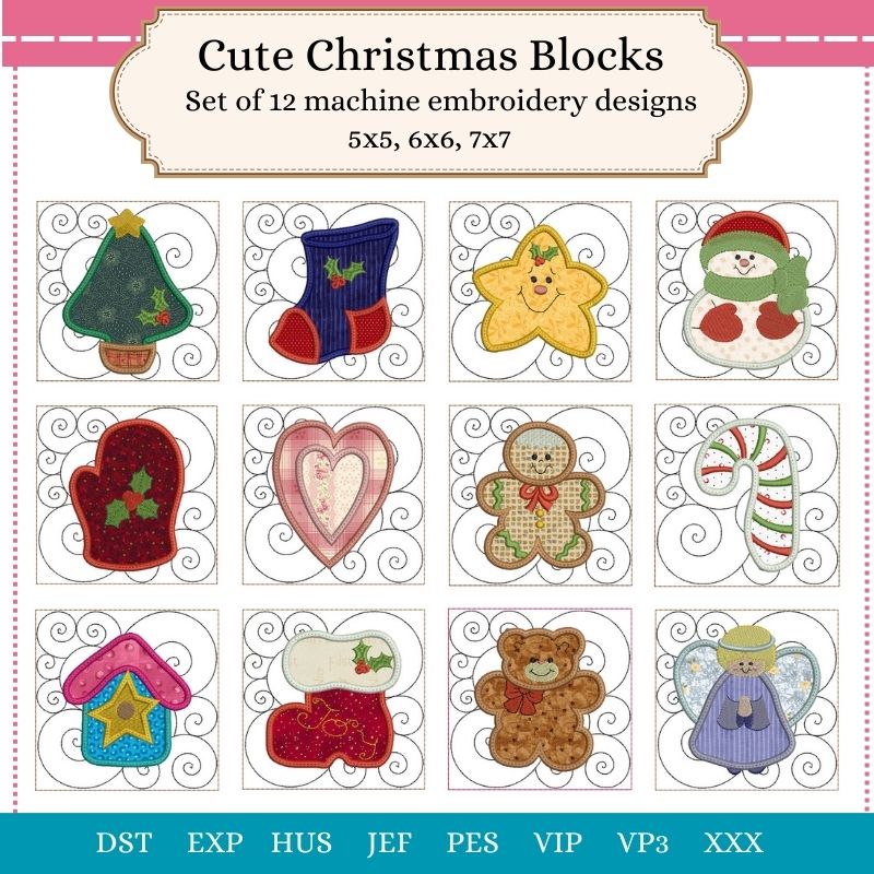 EW200 Cute Christmas Blocks