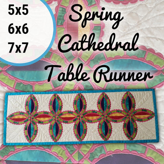 EW206  Spring Cathedral Table Runner
