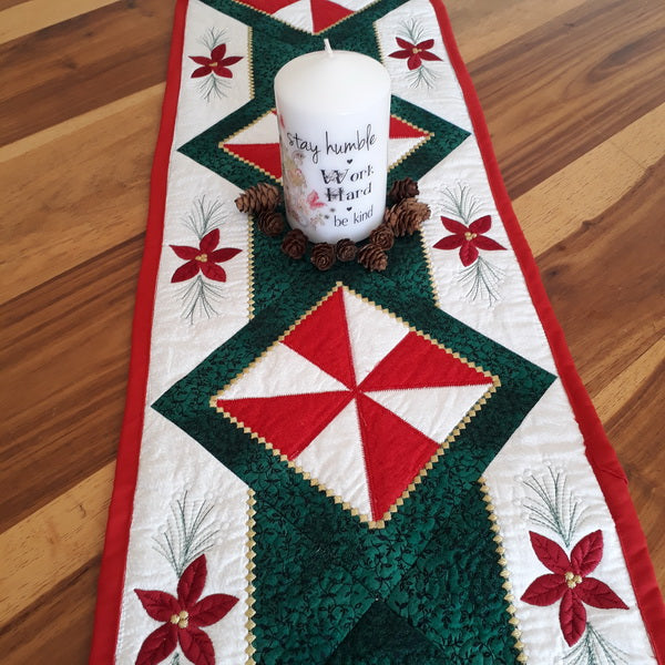 EW224 Peppermint Candy 2 Quilted Table Runner