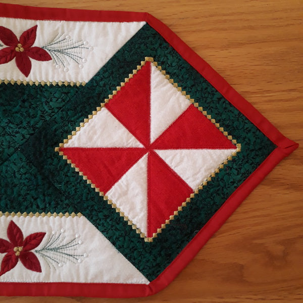 EW224 Peppermint Candy 2 Quilted Table Runner