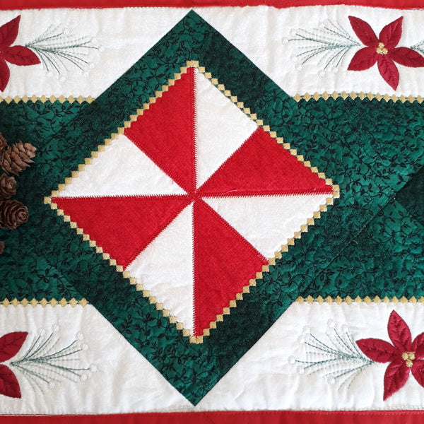 EW224 Peppermint Candy 2 Quilted Table Runner