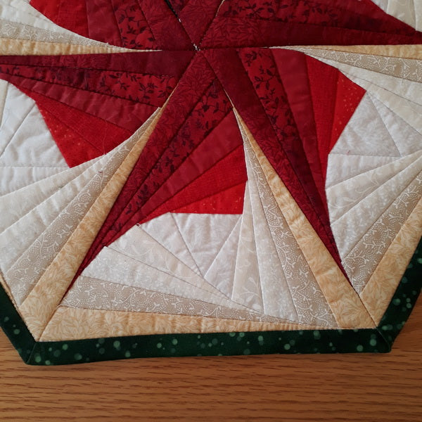 EW227 Christmas Star Quilted Table Runner