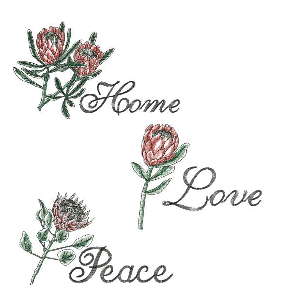 EW347 Botanical Protea Words
