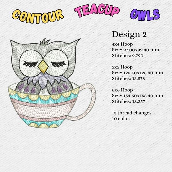 EW357 Contour Teacup Owls