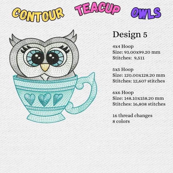 EW357 Contour Teacup Owls