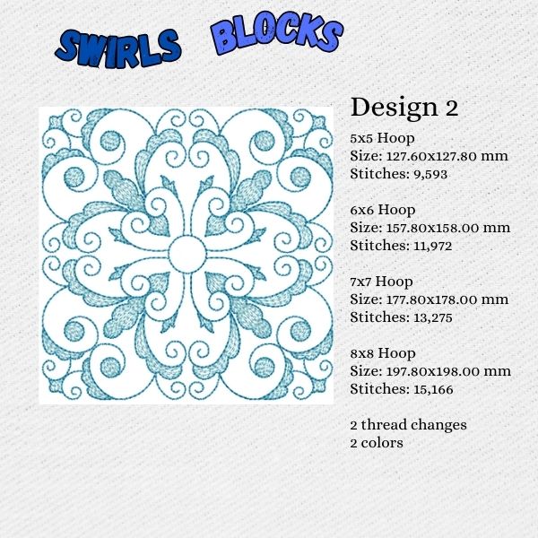EW358 Swirls Blocks