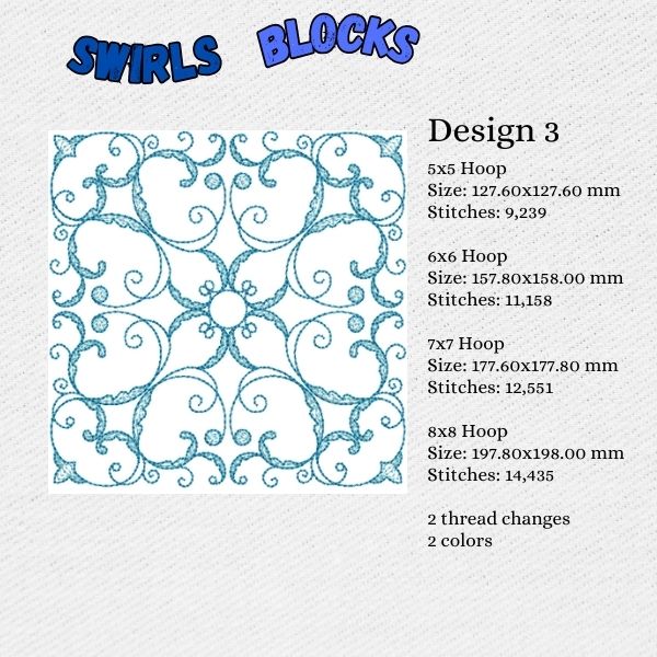EW358 Swirls Blocks