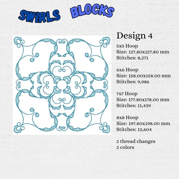 EW358 Swirls Blocks