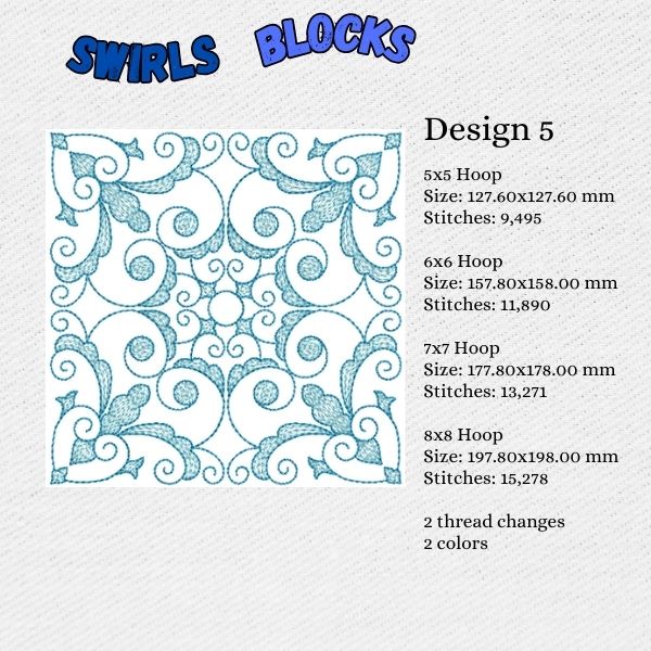 EW358 Swirls Blocks