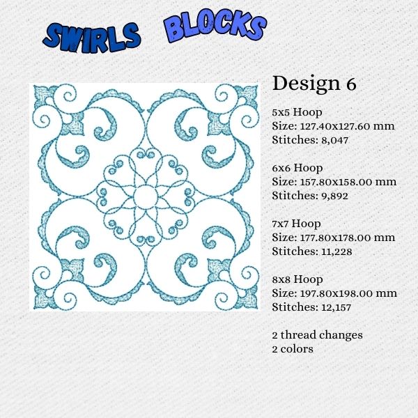 EW358 Swirls Blocks