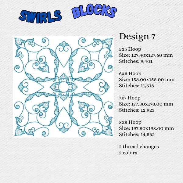 EW358 Swirls Blocks