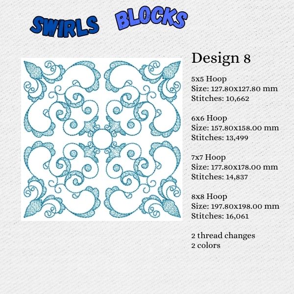 EW358 Swirls Blocks