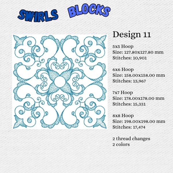 EW358 Swirls Blocks