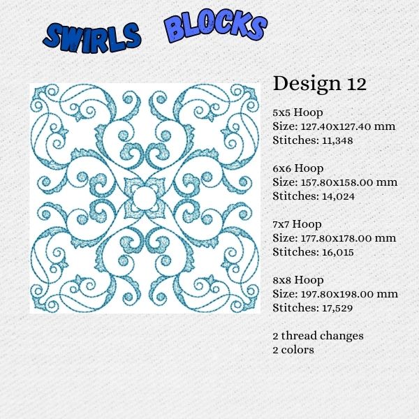 EW358 Swirls Blocks