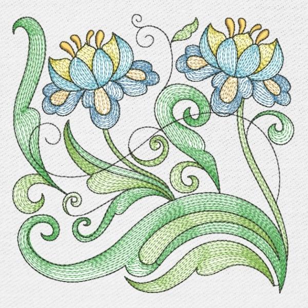 EW359 Botanical Swirls Blocks