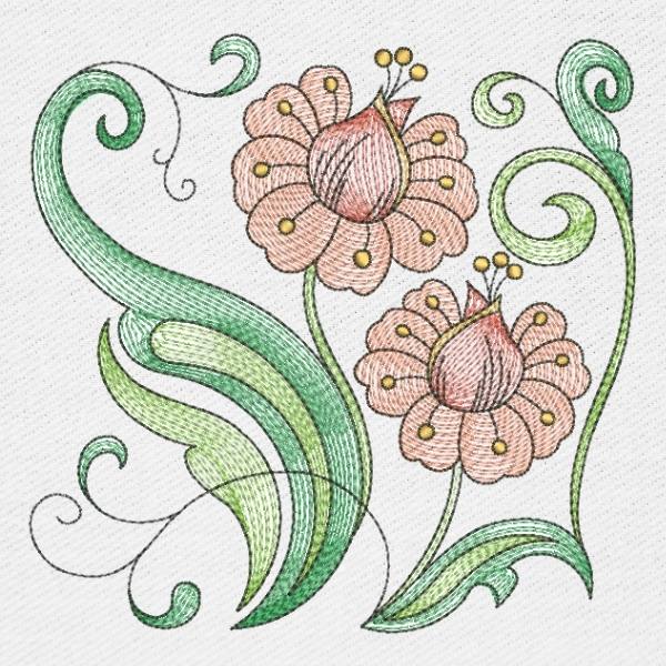 EW359 Botanical Swirls Blocks