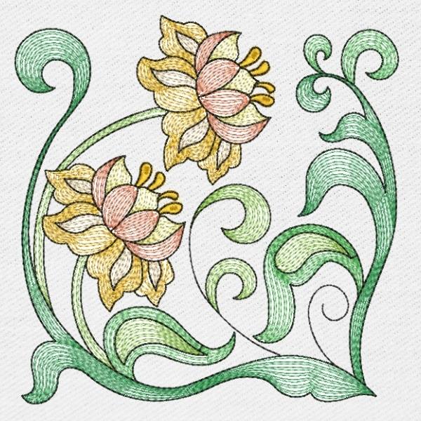 EW359 Botanical Swirls Blocks