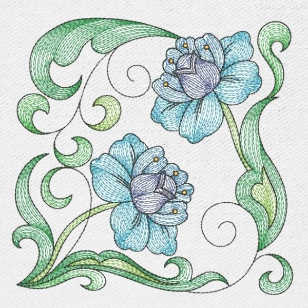 EW359 Botanical Swirls Blocks