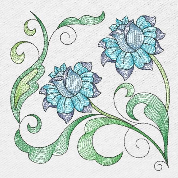 EW359 Botanical Swirls Blocks
