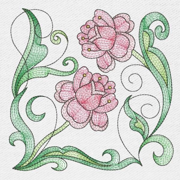 EW359 Botanical Swirls Blocks