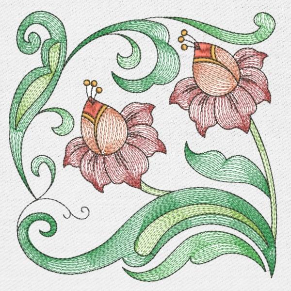 EW359 Botanical Swirls Blocks