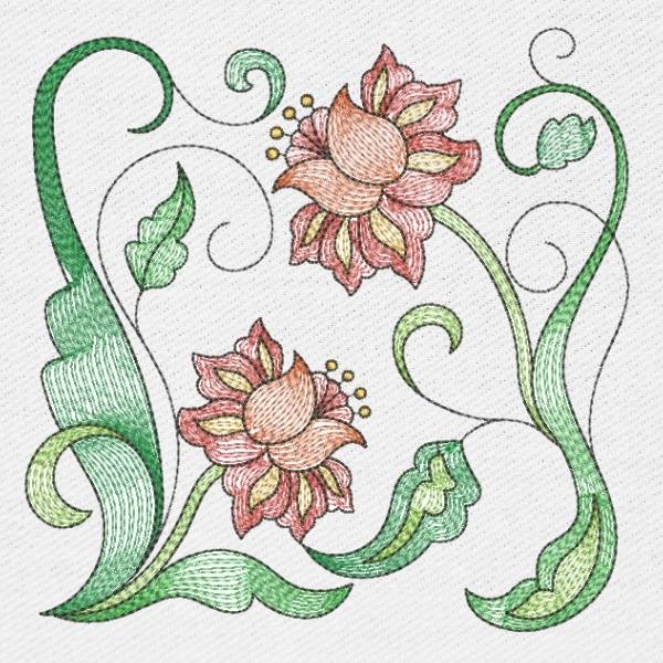 EW359 Botanical Swirls Blocks