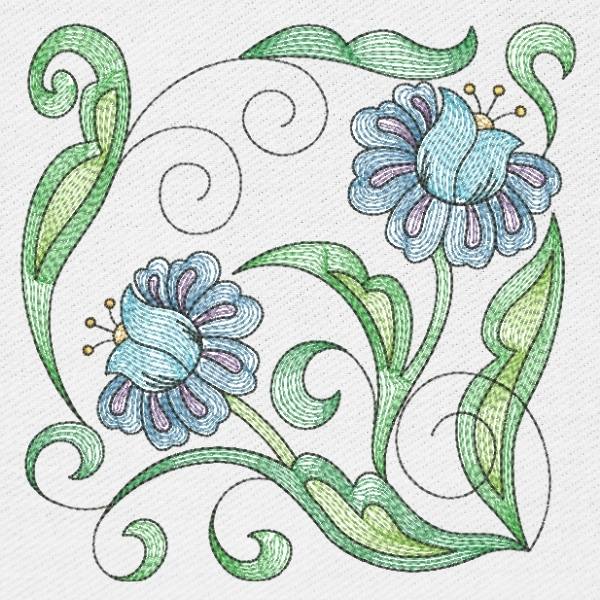 EW359 Botanical Swirls Blocks