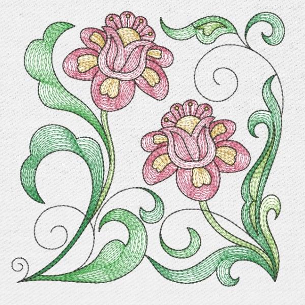EW359 Botanical Swirls Blocks