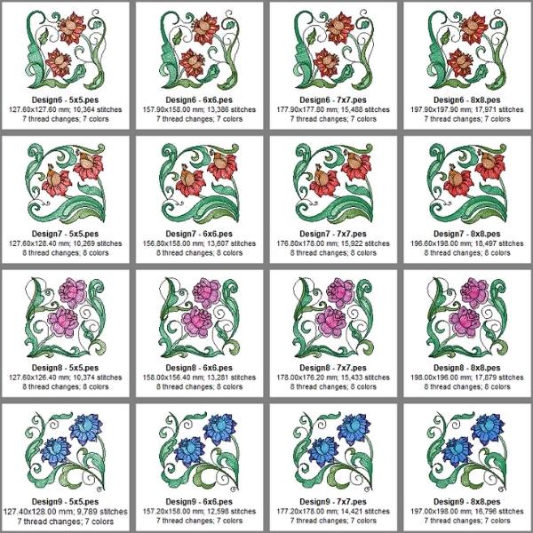 EW359 Botanical Swirls Blocks