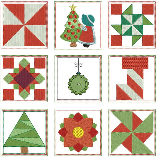 EW391  Mini Christmas Quilt Blocks