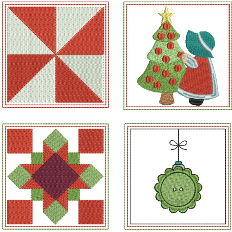 EW391 Mini Christmas Quilt Blocks