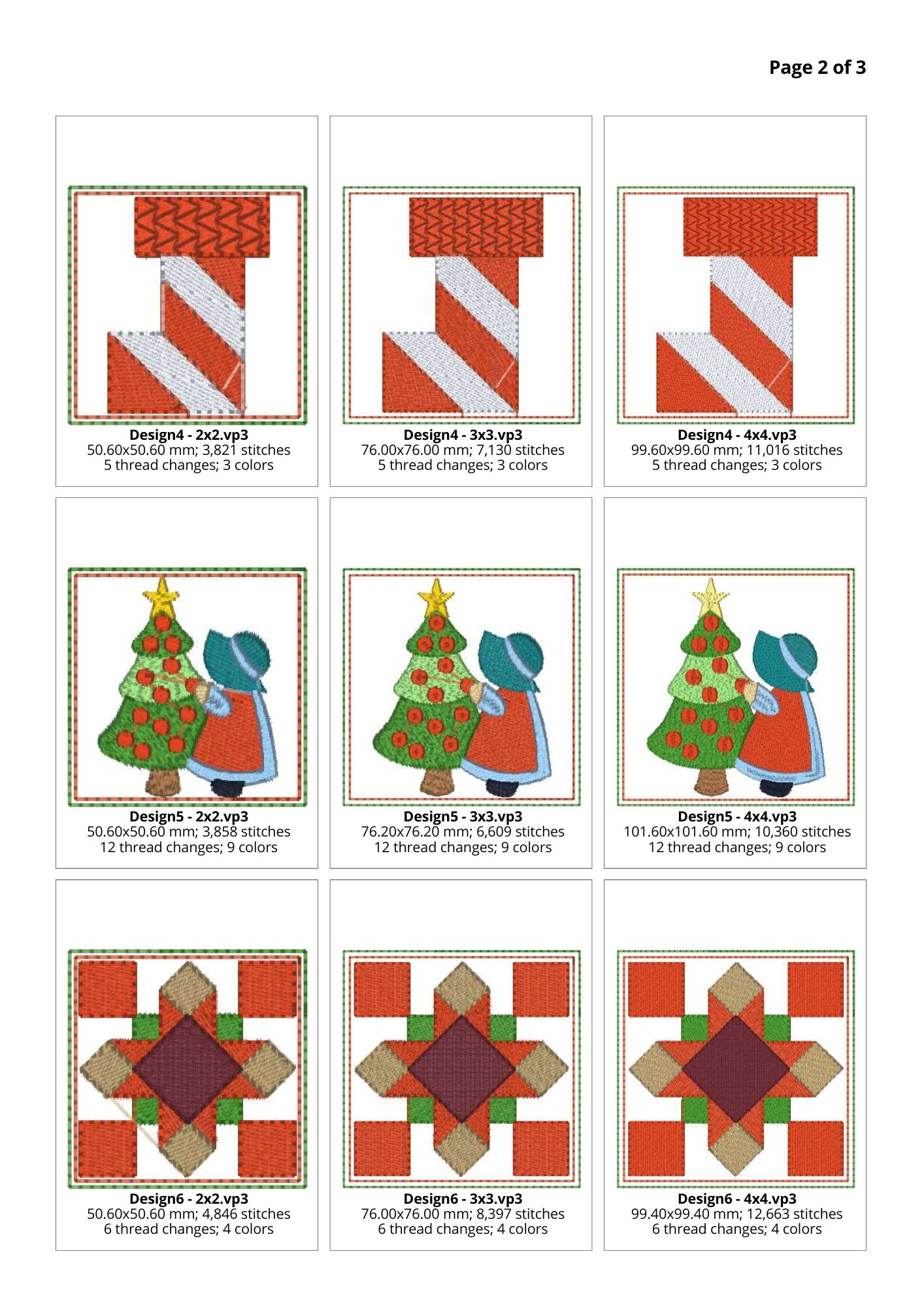 EW391 Mini Christmas Quilt Blocks