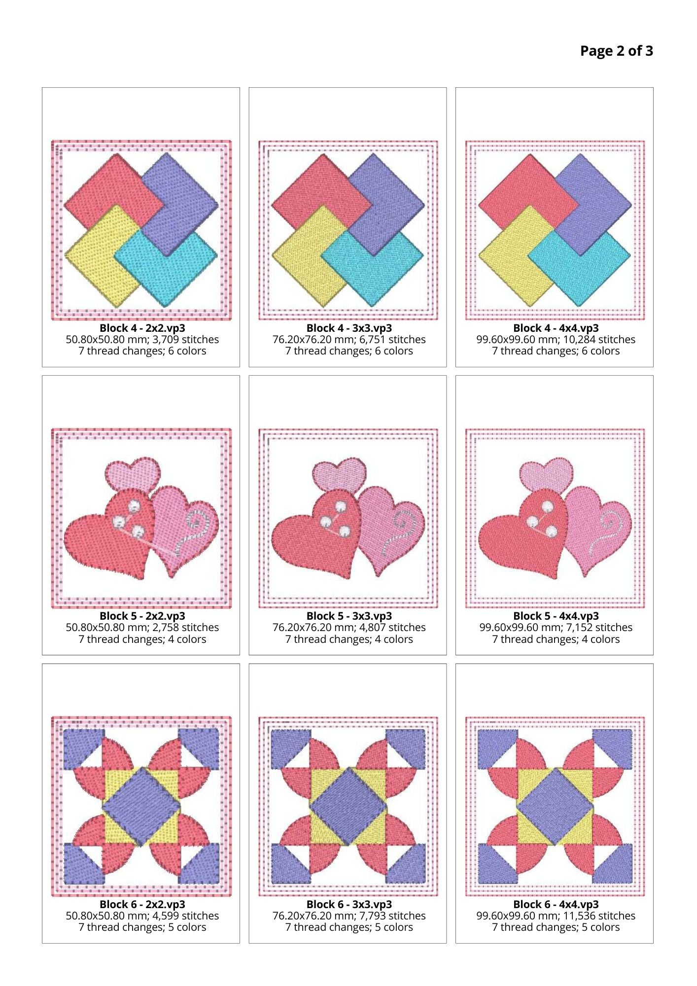 EW392 Mini Quilt Blocks 1
