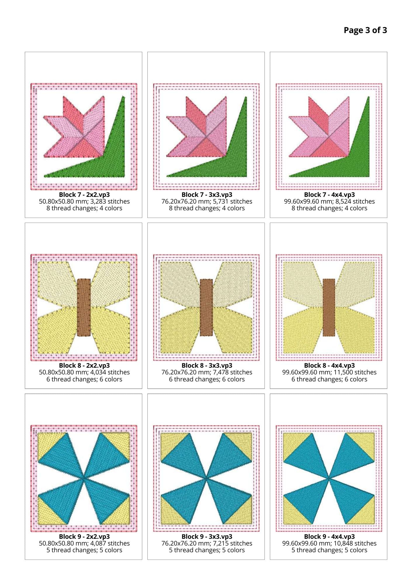 EW392 Mini Quilt Blocks 1