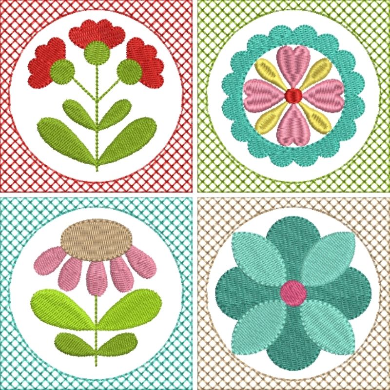 EW405 Grandma's Flower Mini Blocks