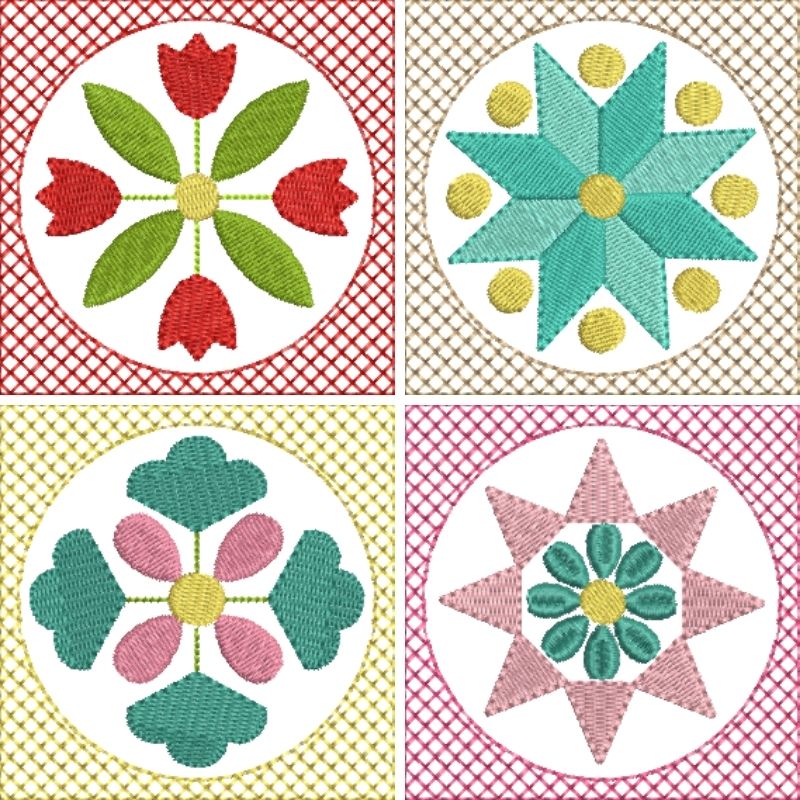 EW405 Grandma's Flower Mini Blocks