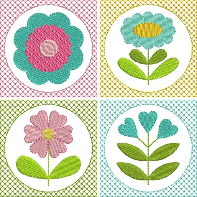 EW405 Grandma's Flower Mini Blocks