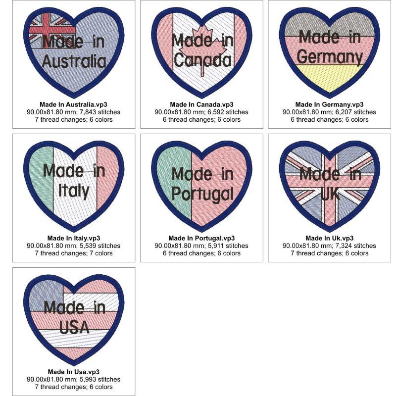 EW411 ITH Made in Patches