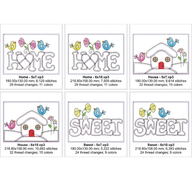 EW412 Home Sweet Home Mini Quilt
