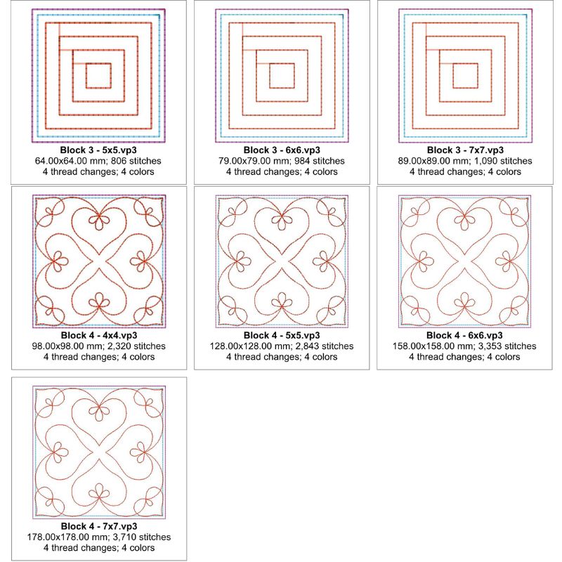 EW413 Applique Star Quilt Block Panel