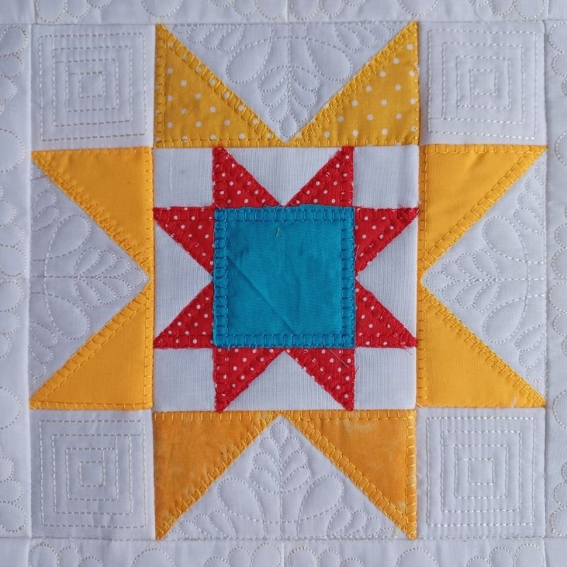 EWDP002 - Pack - Applique Scrappy Star Quilt Block Panels