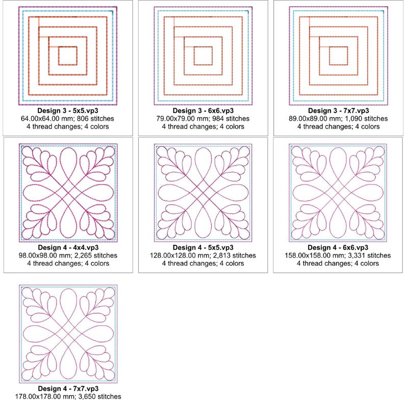 EWDP002 - Pack - Applique Scrappy Star Quilt Block Panels