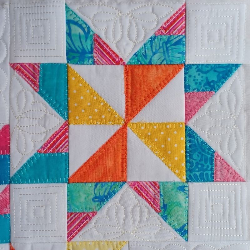 EWDP002 - Pack - Applique Scrappy Star Quilt Block Panels