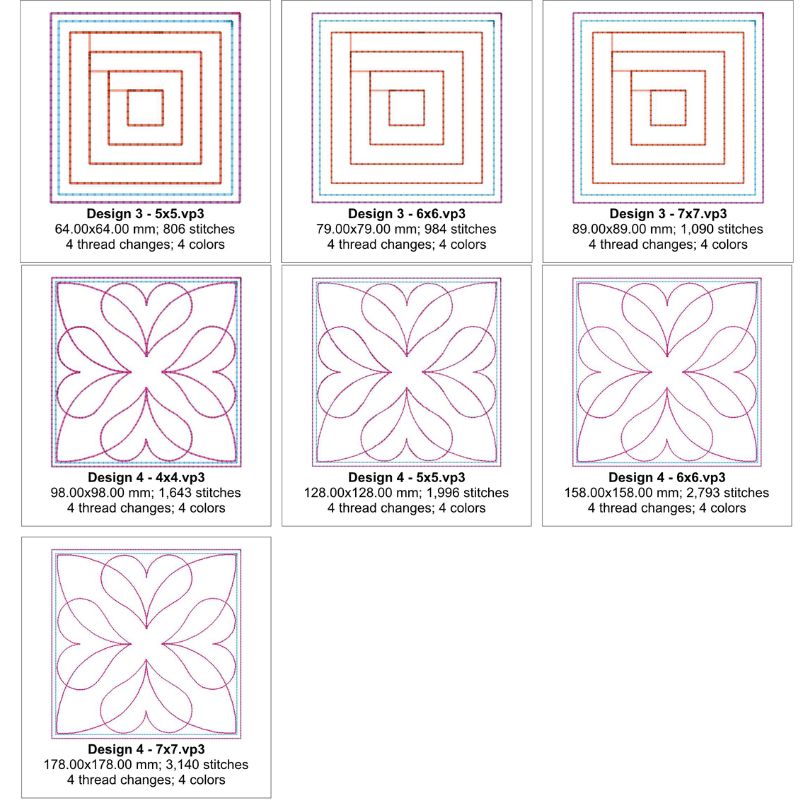 EWDP002 - Pack - Applique Scrappy Star Quilt Block Panels